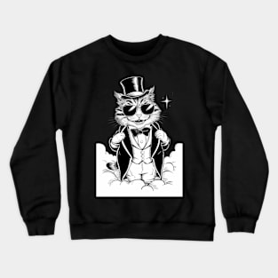 Cool Rich furry cat in sunglasses Crewneck Sweatshirt